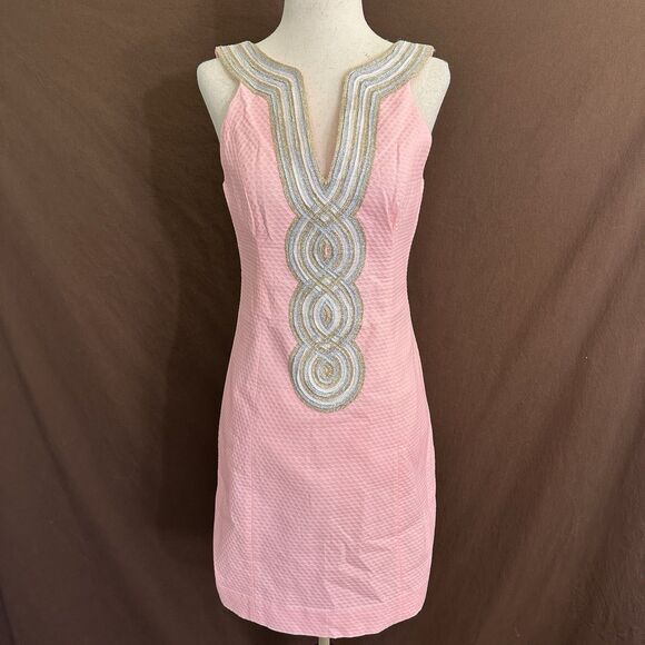Lilly Pulitzer Paradise Pink Preppy Valli Shift Dress SZ 0 - Picture 2 of 9